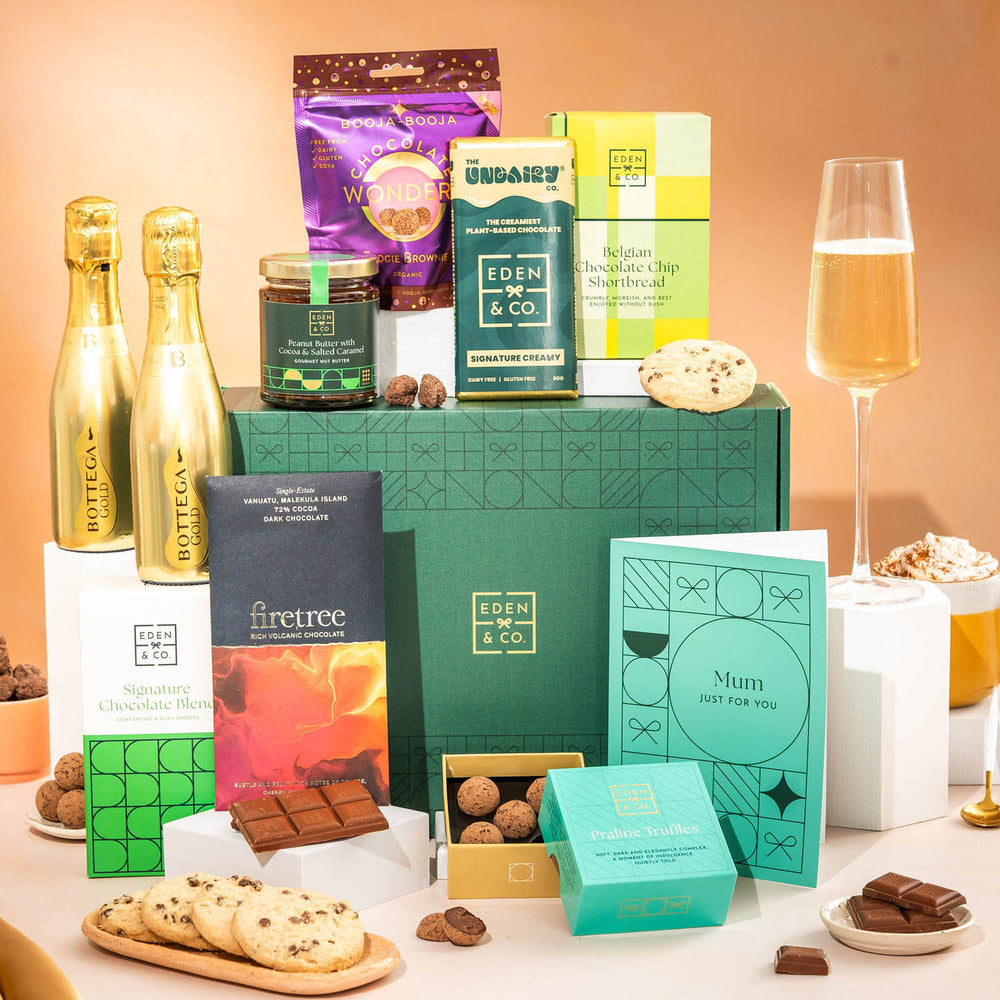 Show her she’s loved with this Mum Vegan & Gluten Free Chocolate Hamper, curated for beauty, taste, and pure enjoyment.