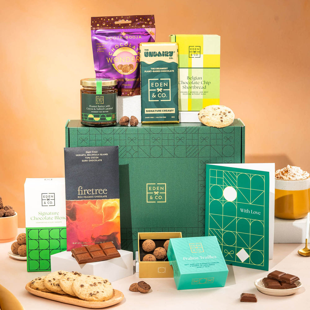 Show you understand them with this thoughtful Vegan & Gluten Free Chocolate Hamper that speaks volumes without saying a word