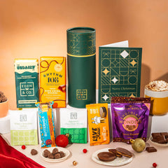 Bring festive cheer with this Christmas Vegan & Gluten Free letterbox chocolate gift, packed with seasonal indulgence.