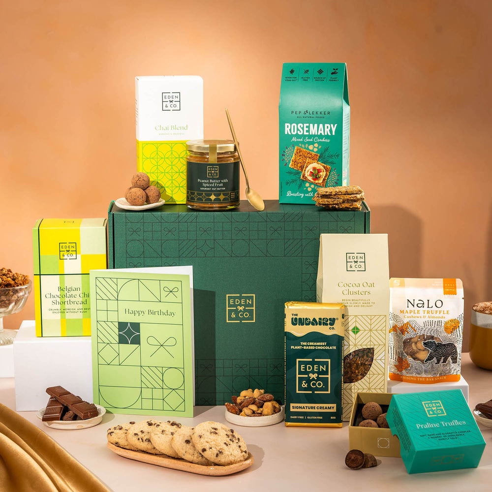 Celebrate in style with this birthday Vegan & Gluten Free Hamper that makes their day truly memorable. Perfect for 40th, 50th or 60th Milestone Birthdays.