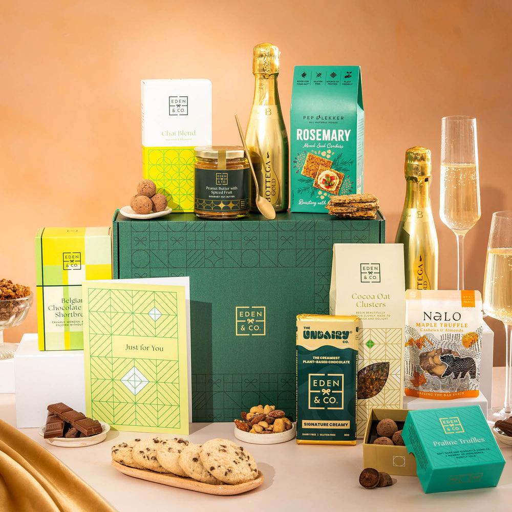 Make it personal with this just for you luxury food Vegan & Gluten Free Hamper, chosen to feel special from the first glance.