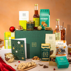Bring festive joy with this Christmas hamper, overflowing with seasonal elegance and flavour.