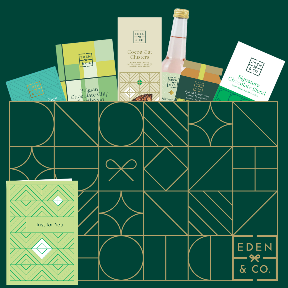 Create your perfect hamper. First, select your hamper size. Then, add items from the exclusive EDEN & CO. collection, plus occasional featured additions.