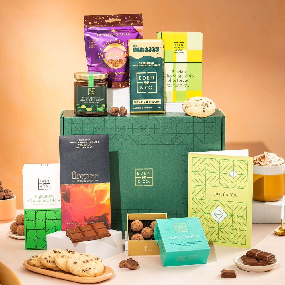 Make it personal with this just for you Vegan & Gluten Free Chocolate Hamper, chosen to feel truly special.