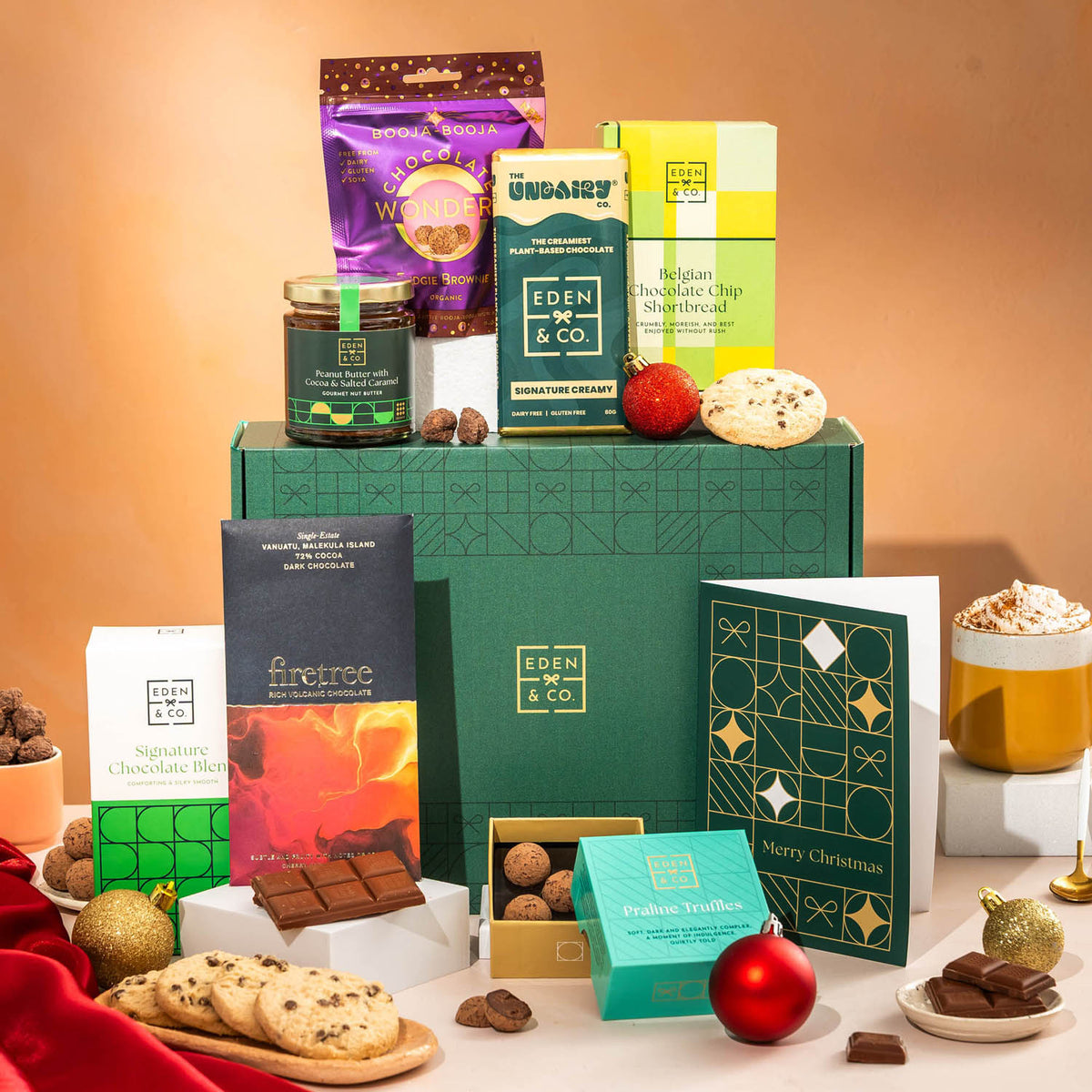 Bring festive joy with this Chocolate Christmas hamper, overflowing with seasonal indulgence and flavour.