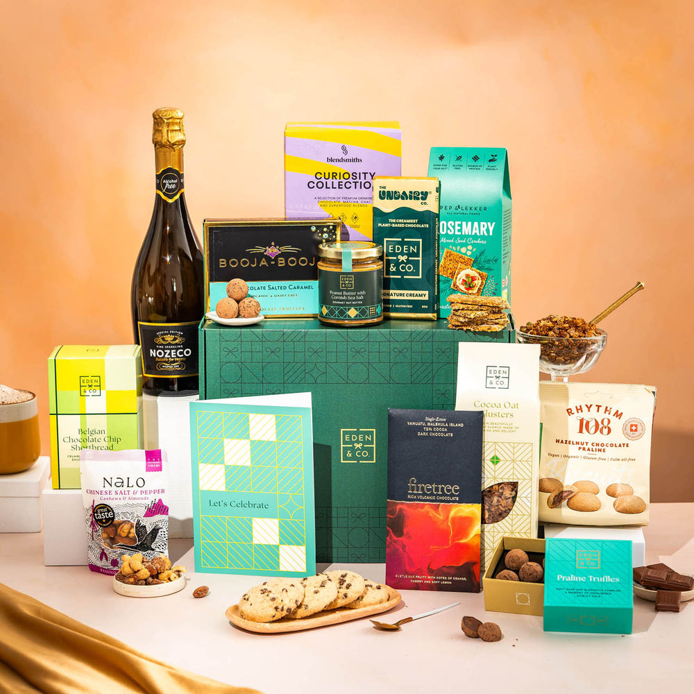 When something big (or small) is worth celebrating, this hamper makes it feel like a party. Unique, generous, and fun to open.