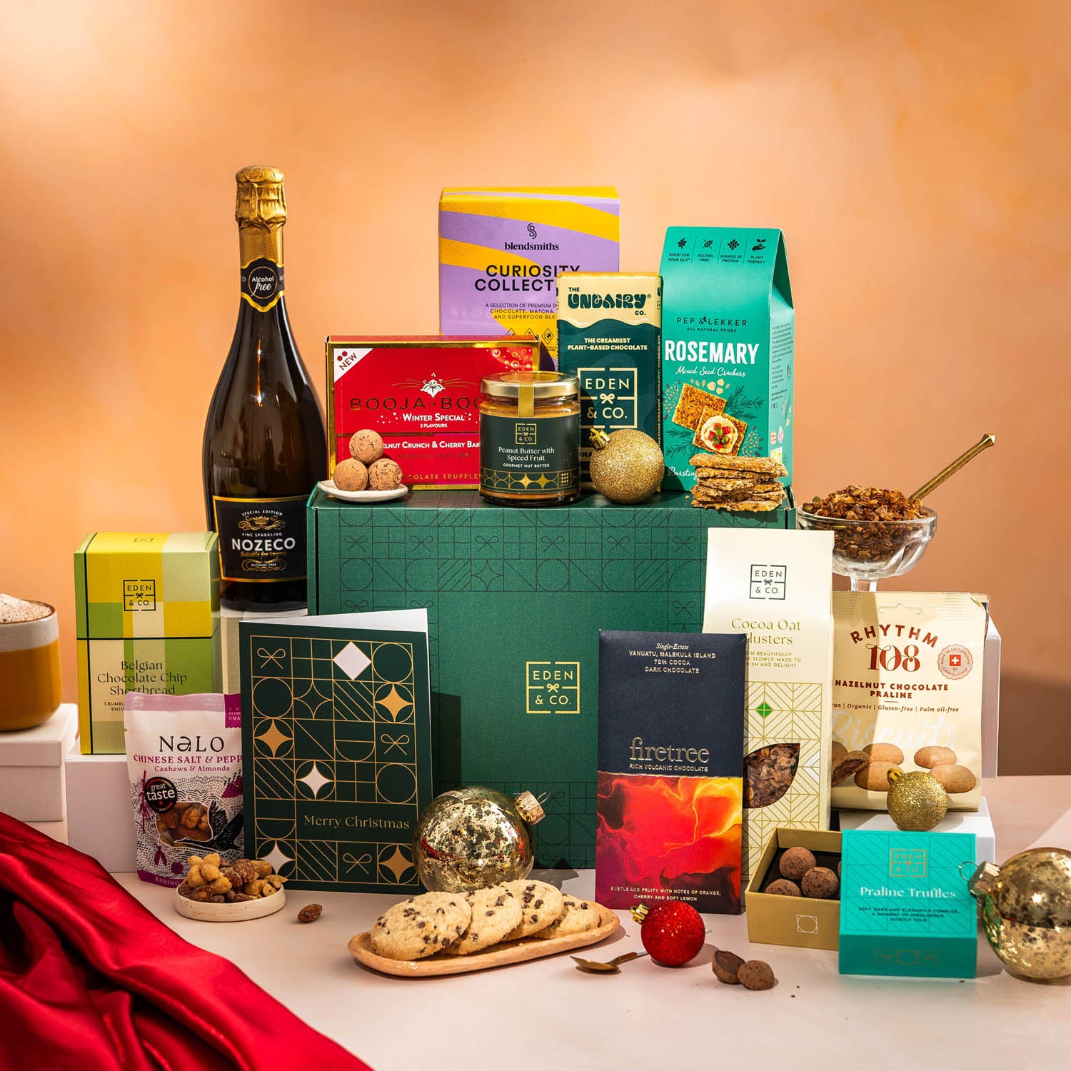Make the season special with this grand family Christmas hamper, filled with festive flavours to share.