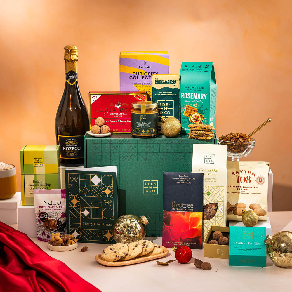 Make the season special with this grand Vegan & Gluten Free family Christmas hamper, filled with festive flavours to share.