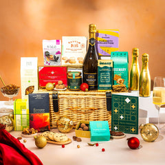 Celebrate lavishly with this prestige family Christmas hamper, brimming with seasonal luxury.