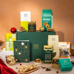 Bring festive joy with this Christmas hamper, overflowing with seasonal elegance and flavour.